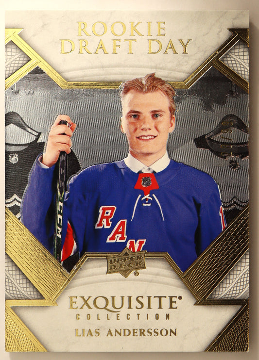 2018-19 Exquisite Collection Rookies Draft Day #RDD-LA Lias Andersson 28/99