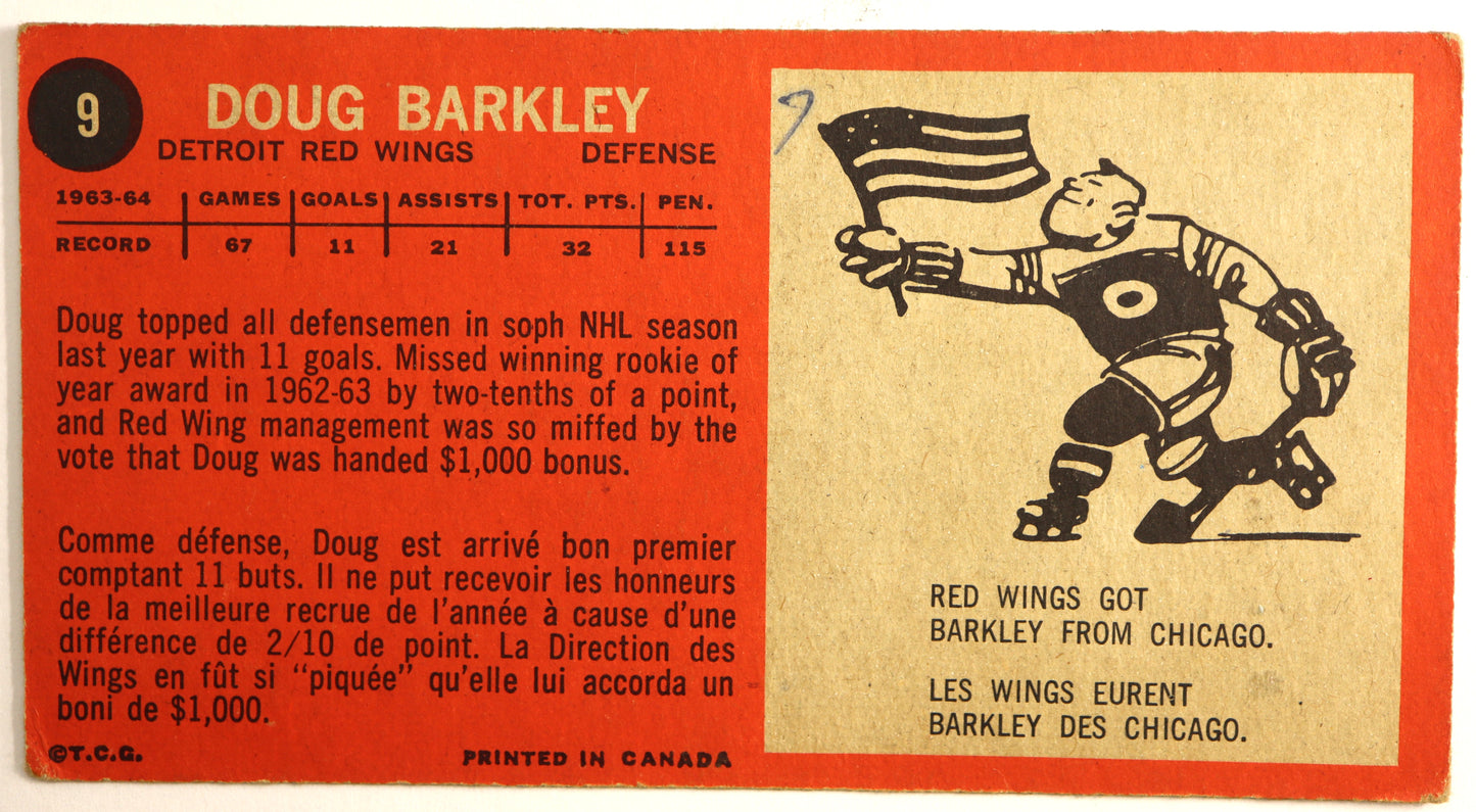 1964-65 Topps #9 Doug Barkley