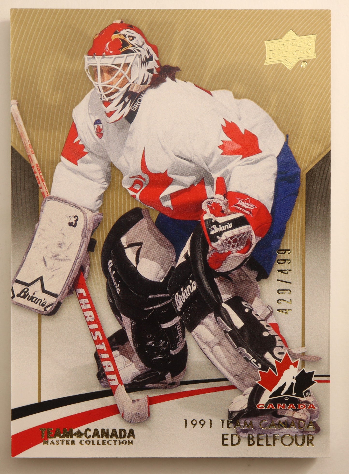 2015-16 Upper Deck Team Canada Master Collection #4 Ed Belfour 429/499