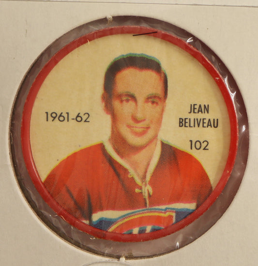 1961-62 Shirriff/Salada Coins #102 Jean Beliveau