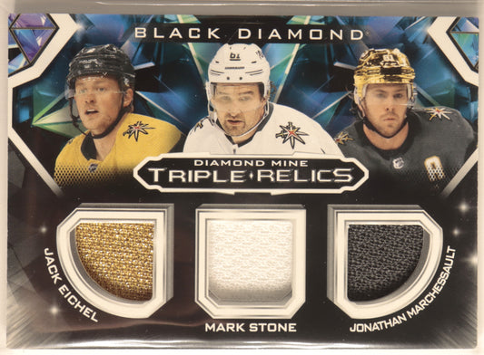 2023-24 Black Diamond Diamond Mine Triple Relics DMTR-SME Jack Eichel/Mark Stone/Jonathan Marchessault