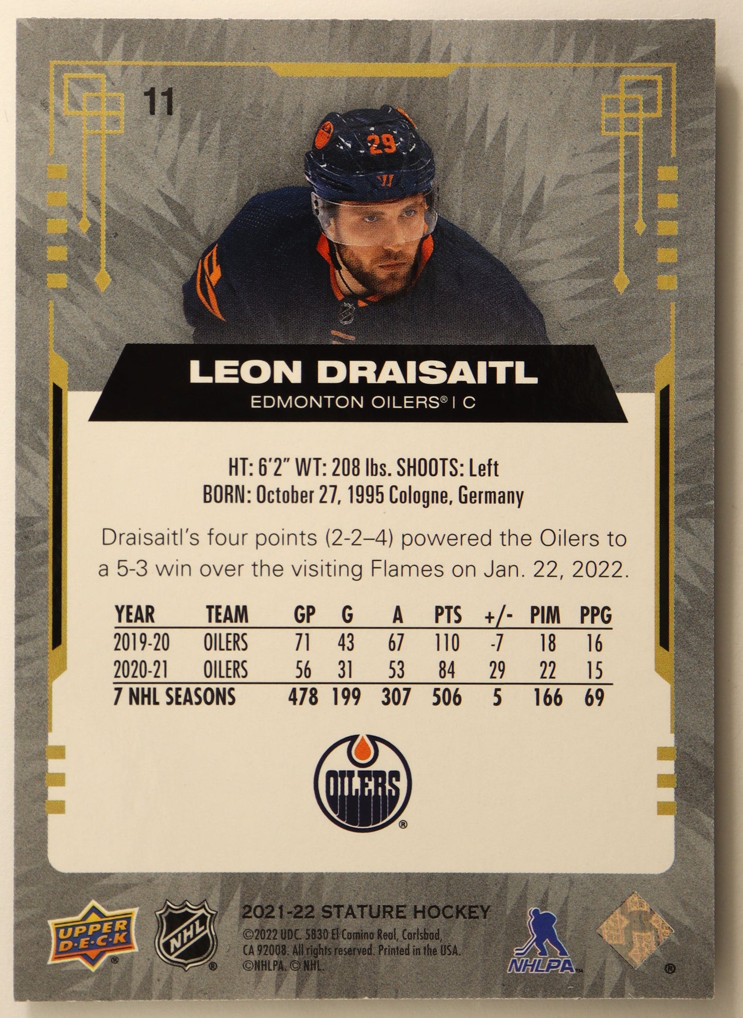 2021-22 Stature #11 Leon Draisaitl