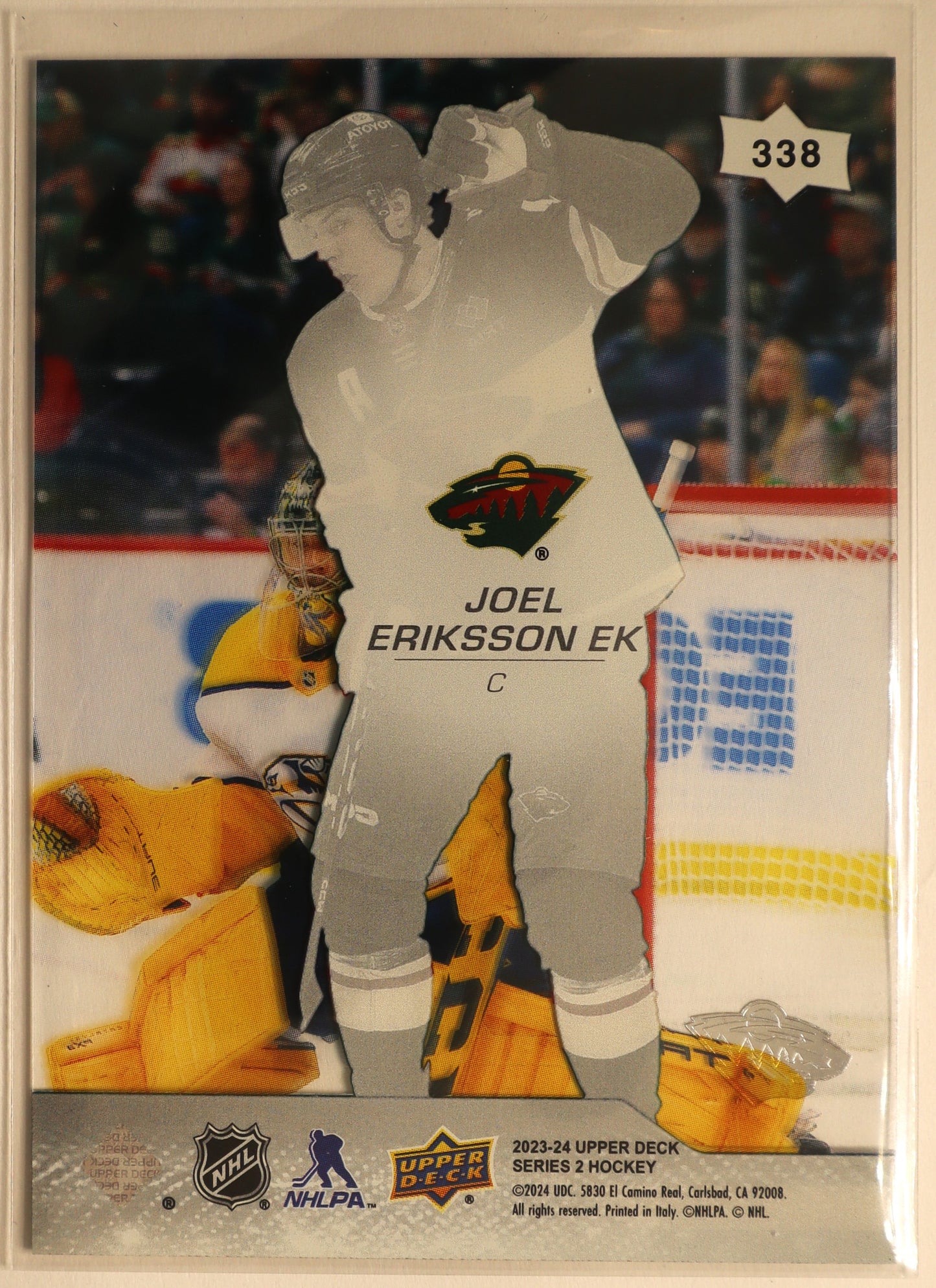 2023-24 UD Series 2 Clear Cut 338 Joel Eriksson