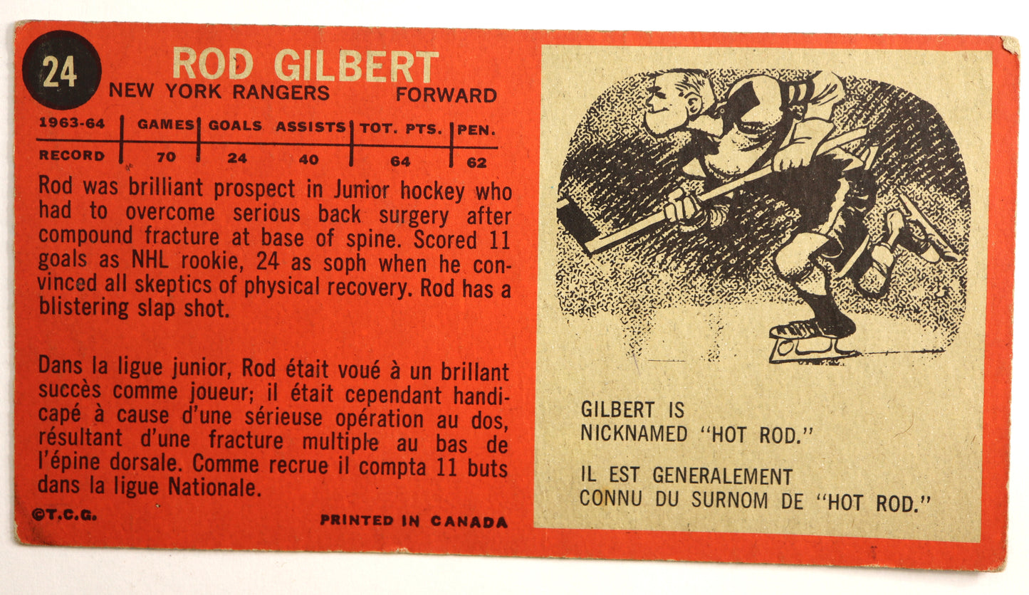 1964-65 Topps #24 Rod Gilbert