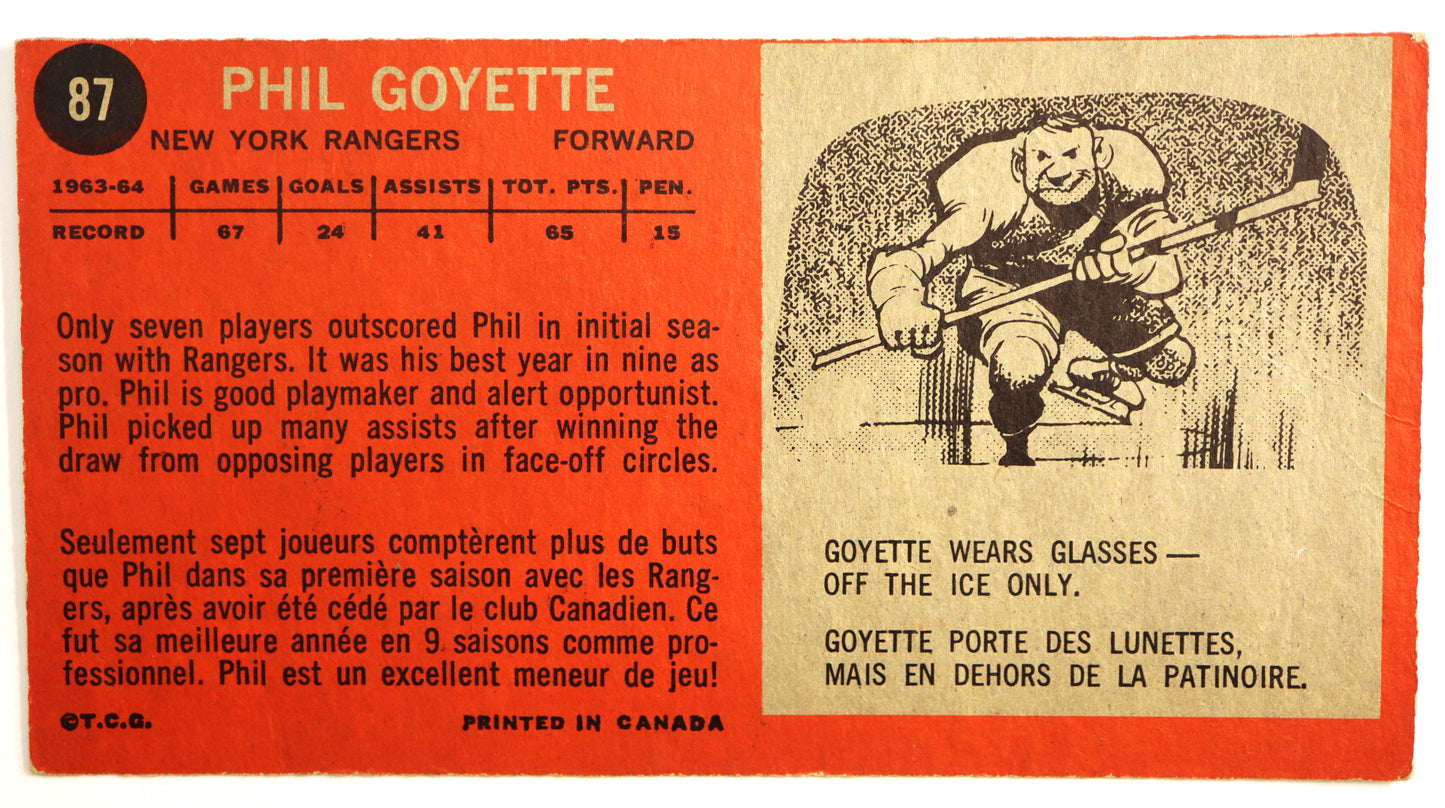 1964-65 Topps #87 Phil Goyette