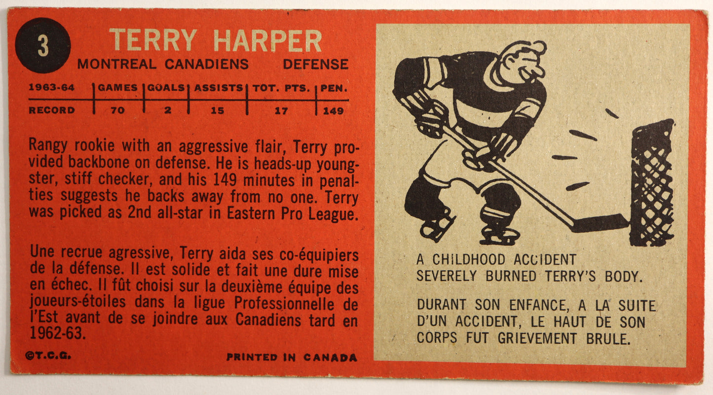 1964-65 Topps #3 Terry Harper