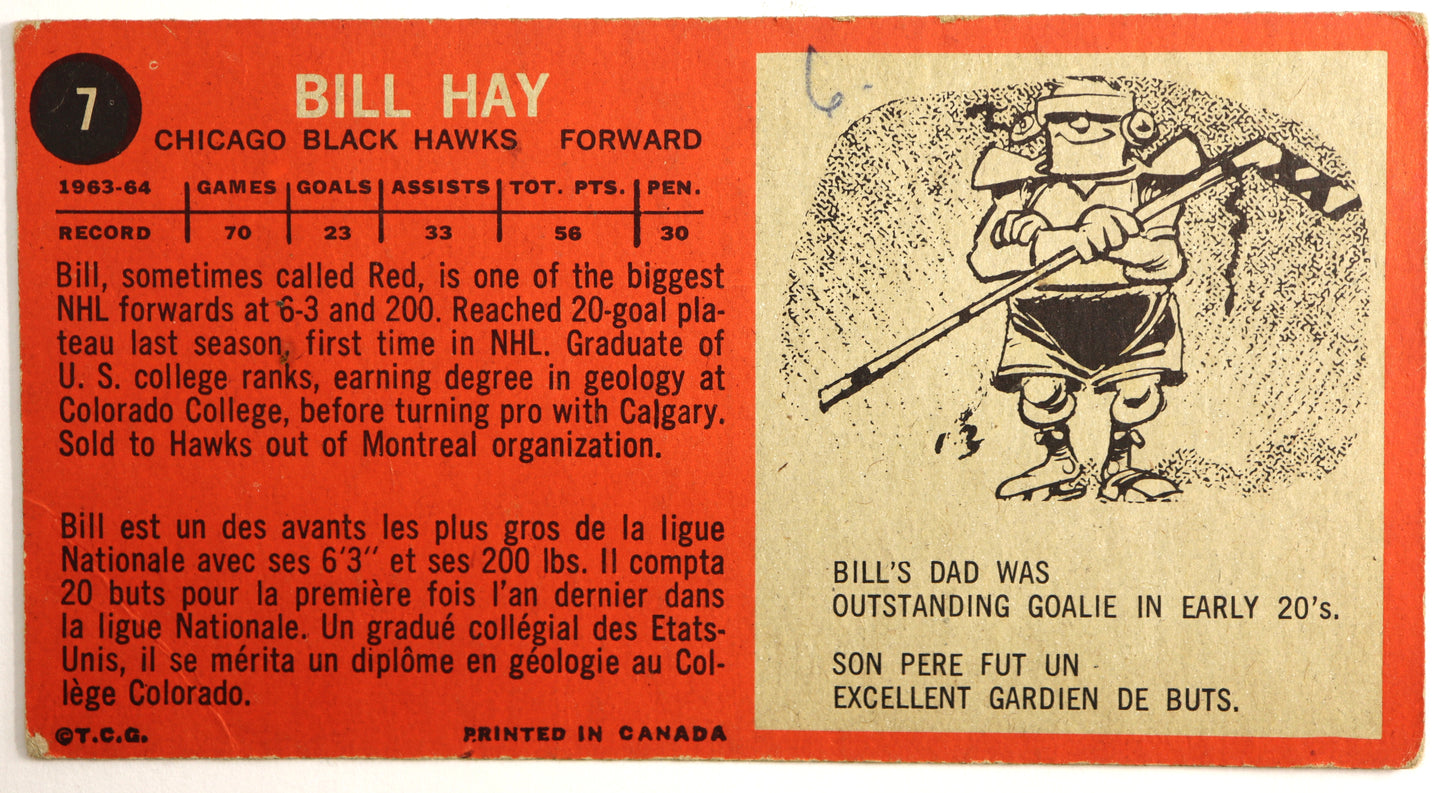 1964-65 Topps #7 Bill Hay