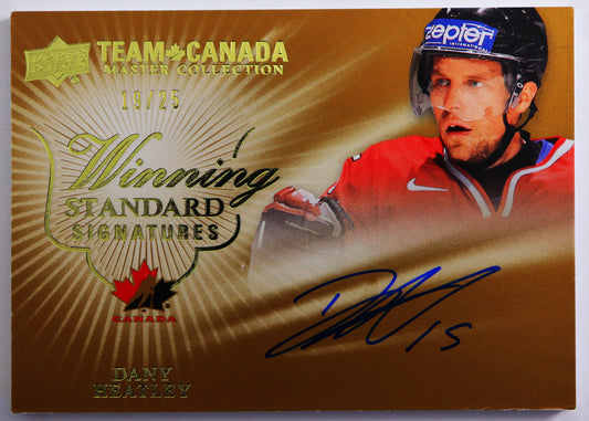 2015-16 Upper Deck Team Canada Master Collection Winning Standard Autographs #WSS-DH Dany Heatley19/25