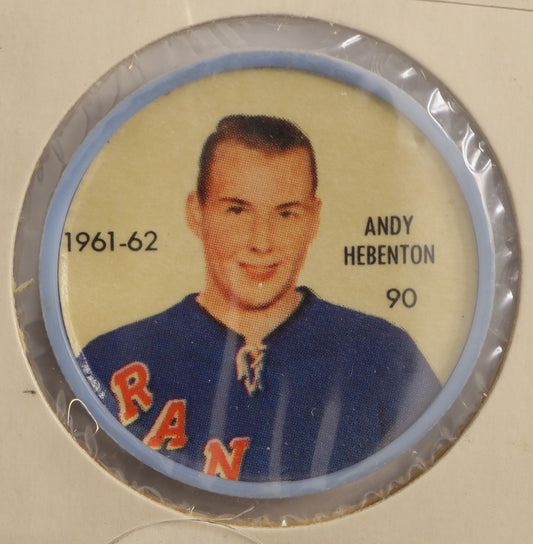 1961-62 Shirriff/Salada Coins #90 Andy Hebenton