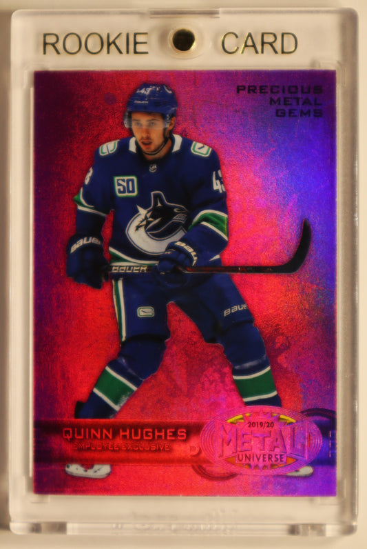 2019-20 Metal Universe Rookie PMG Employee Exclusive UD-QH Quinn Hughes 215/250