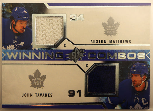 2021-22 SPX Winning Combos WC-AMJT Auston Matthews/John Tavares