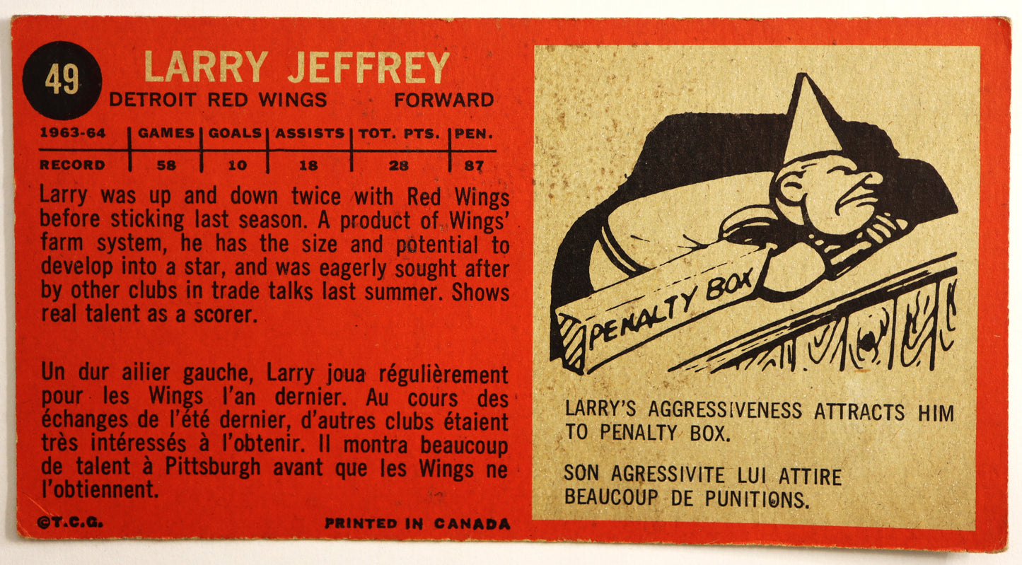 1964-65 Topps #49 Larry Jeffrey