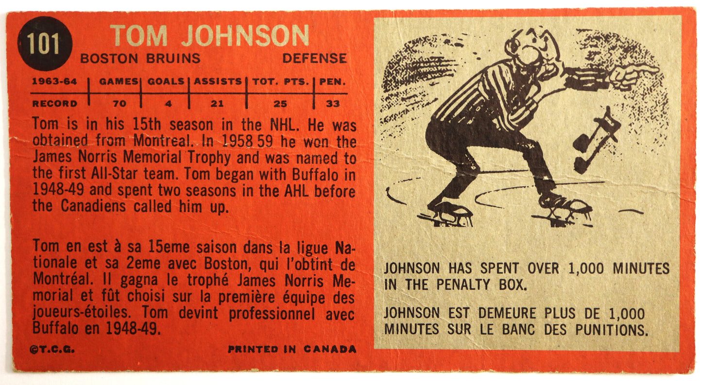 1964-65 Topps #101 Tom Johnson