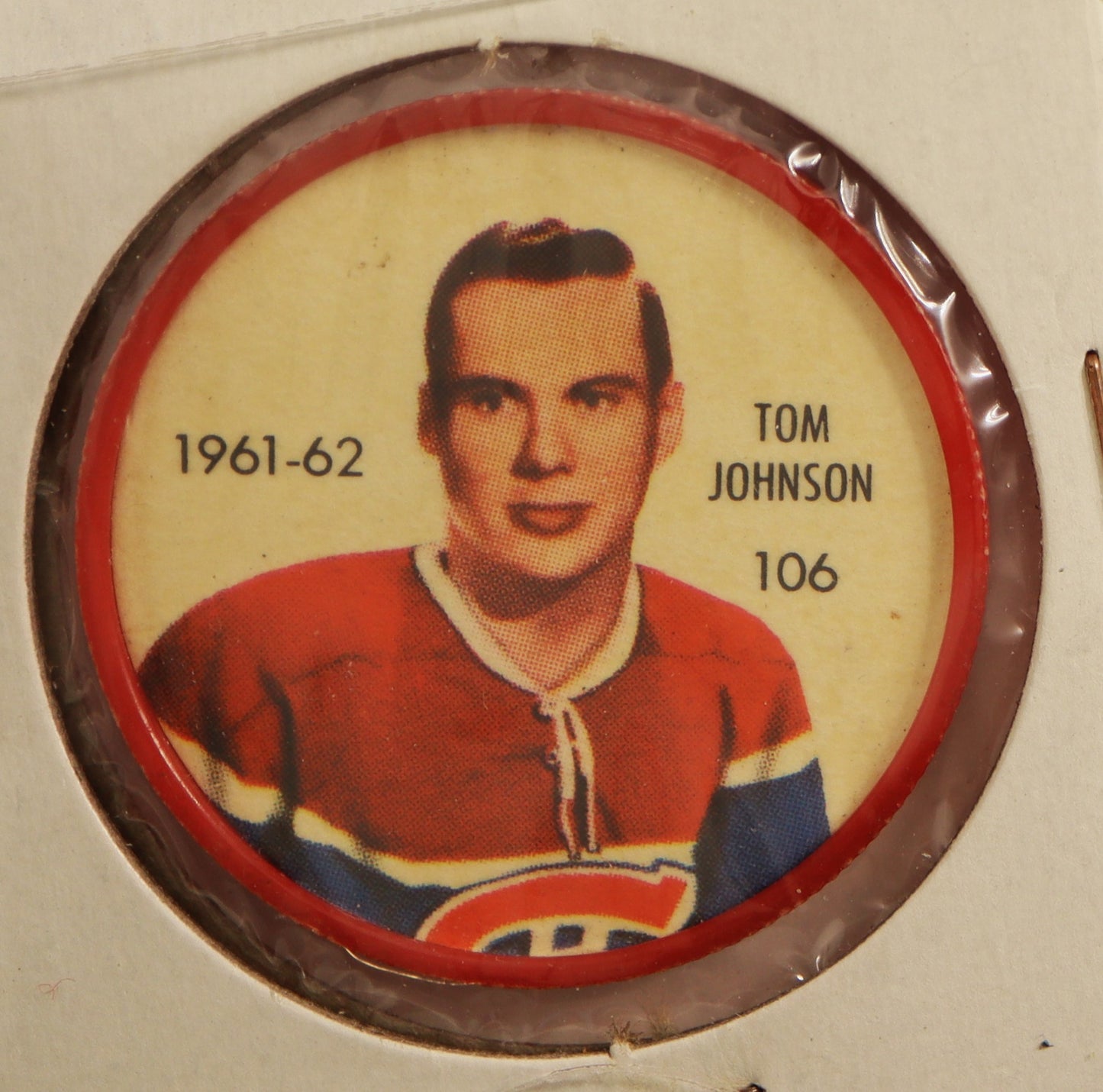 1961-62 Shirriff/Salada Coins #106 Tom Johnson