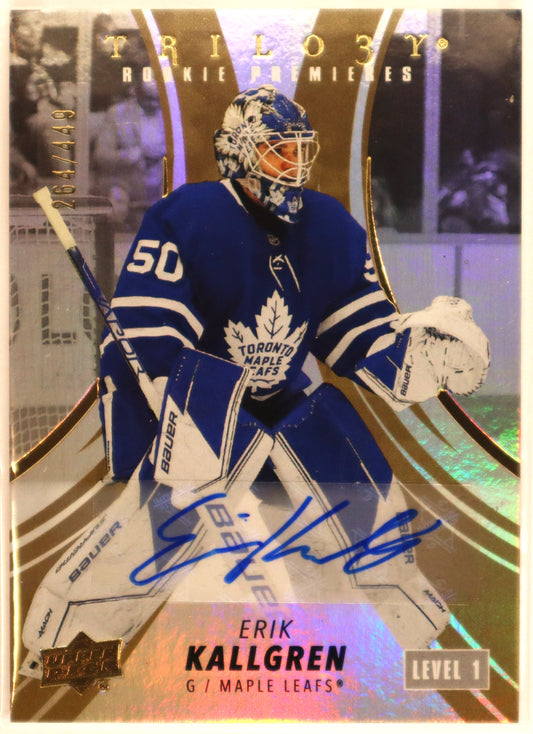 2022-23 Trilogy Rookie Prenieres 154 Erik Kallgren Auto 057/149