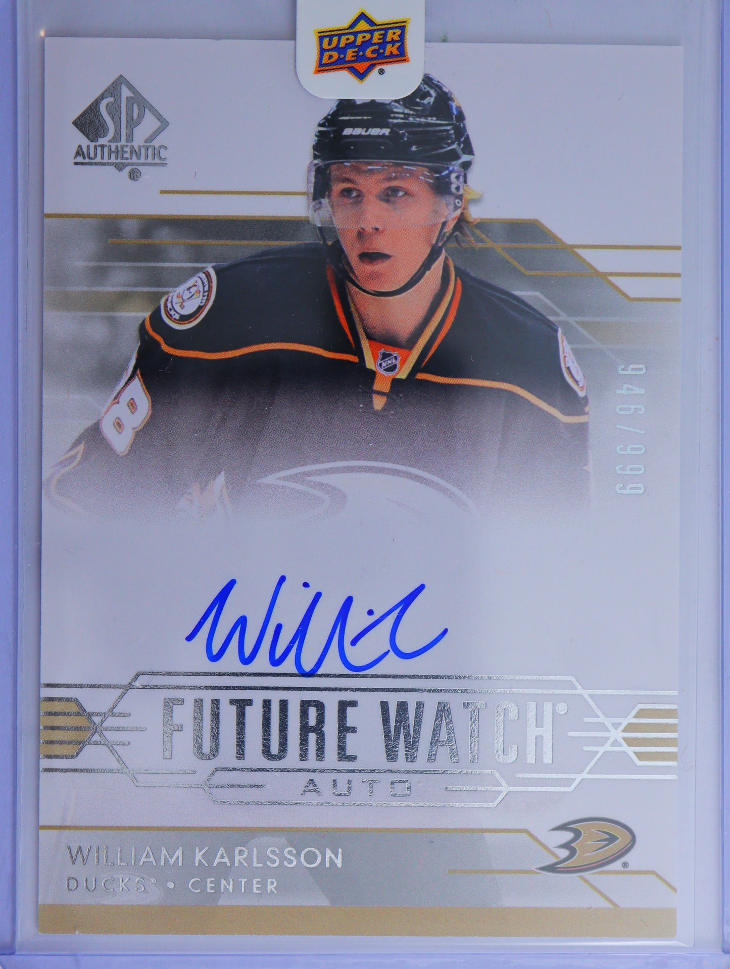 2014-15 SP Authentic #261 William Karlsson AU RC 946/999