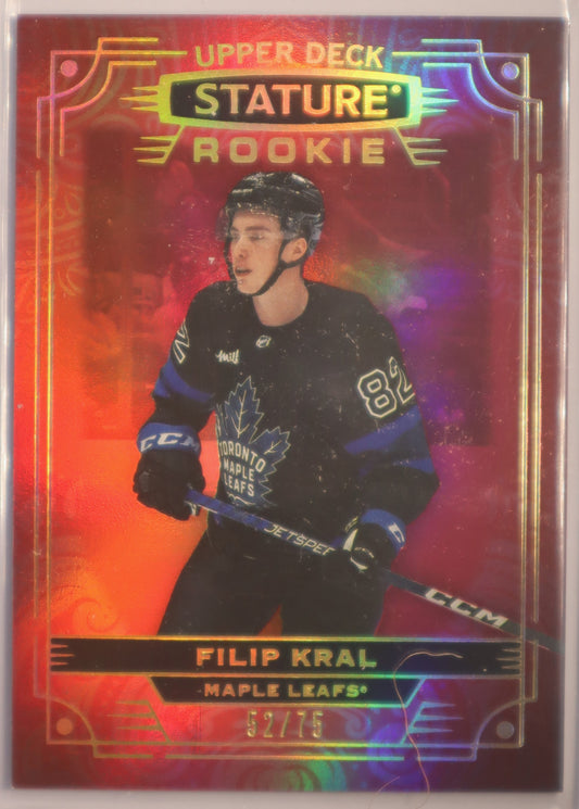 2022 – 23 Stature Rookie Red 132 Filip Kral 52/75