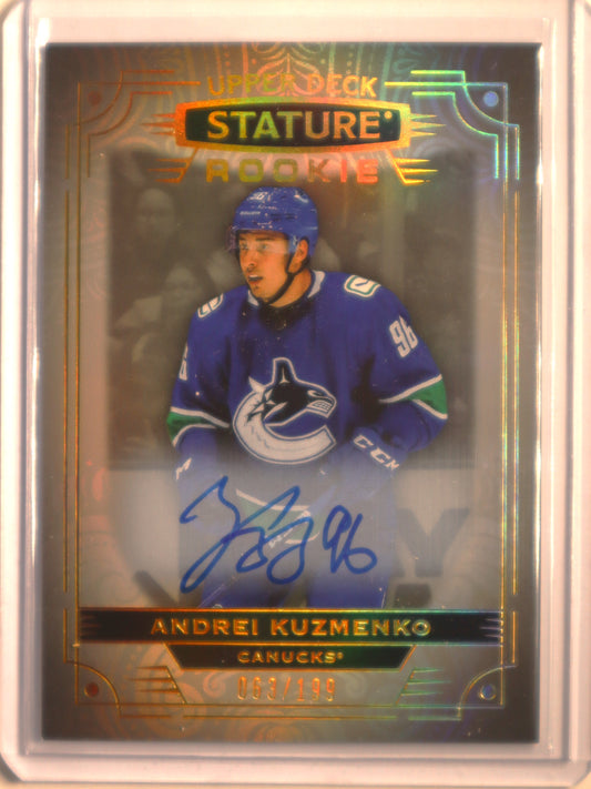 2022-23 Stature Rookie Auto 186 Andrei Kuzmenko 063/199