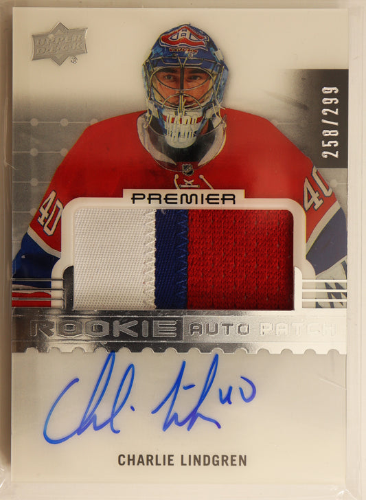 2016-17 Premier Rookie Auto Patch #86 Charlie Lindgren  258/299