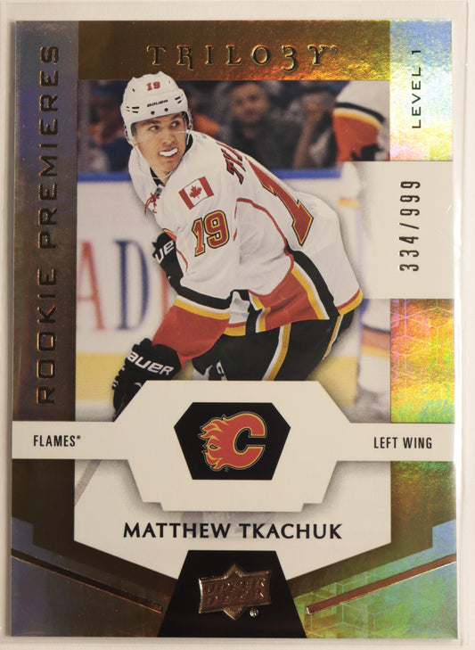 2015-16 Trilogy Rookie Premieres Level 1 57 Matthew Tkachuk 334/999