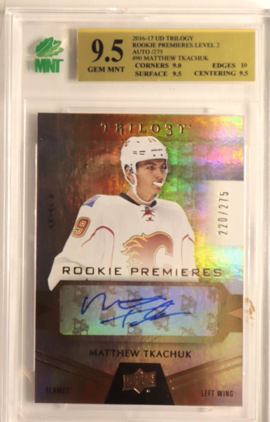 2016-17 Trilogy Level 2 Rookie Premieres Auto #90 Matthew Tkachuk 220/275