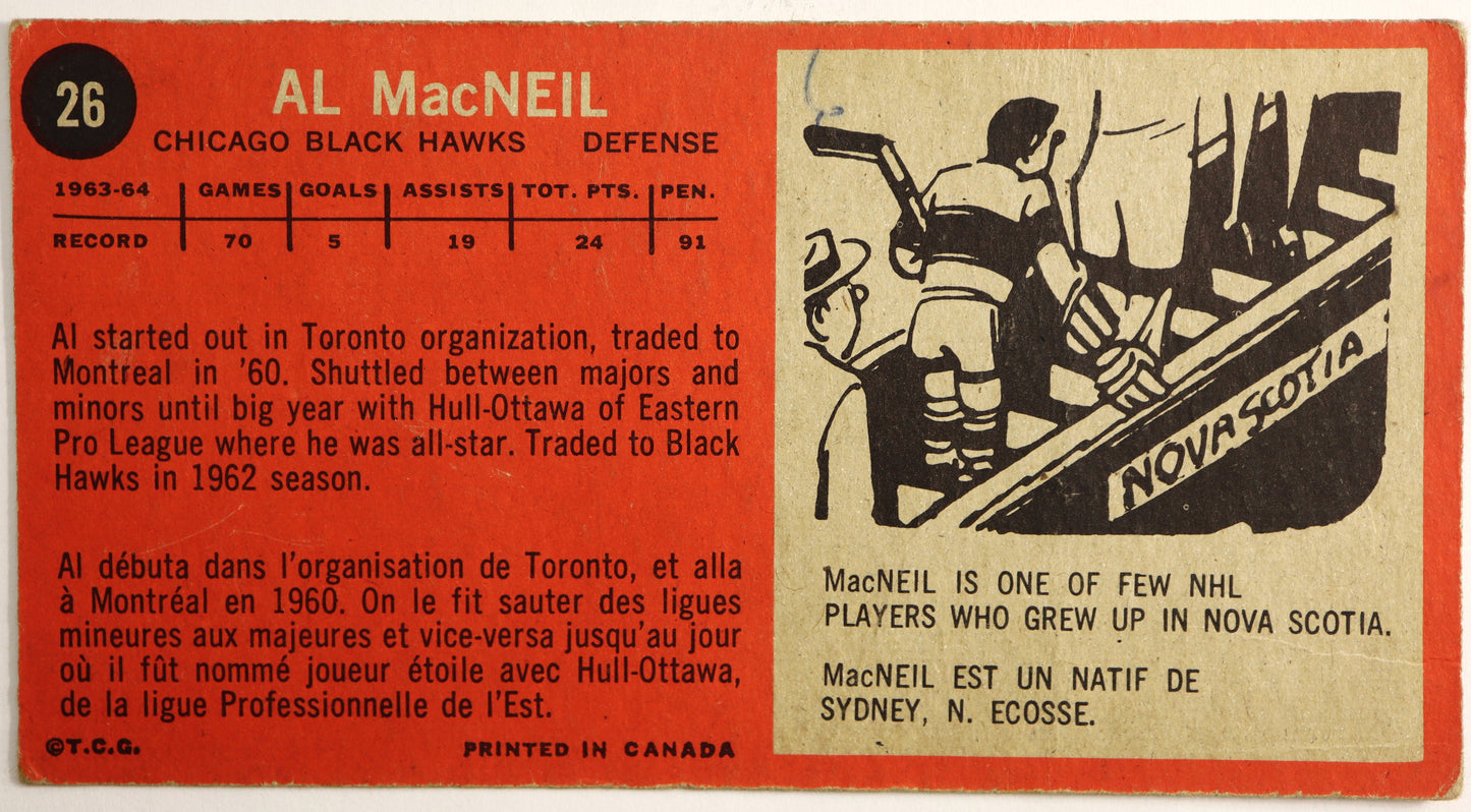 1964-65 Topps #26 Al McNeil