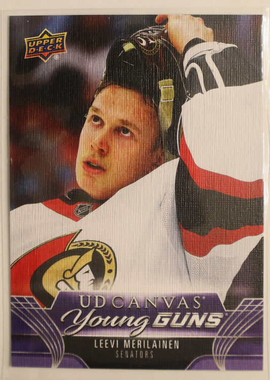 2023-24 UD Series 2 Young Guns Canvas C224 Leevi Merilainen Senators