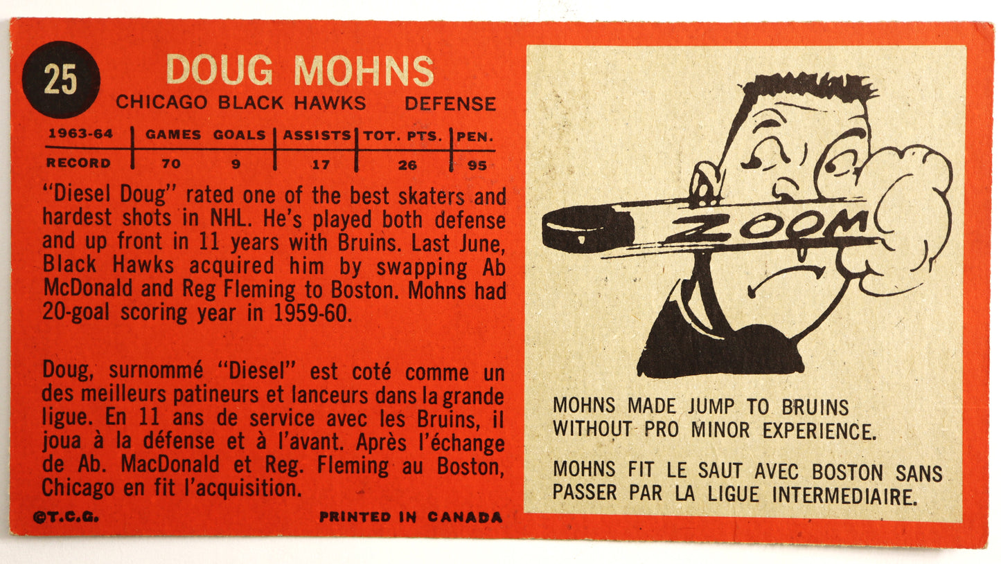 1964-65 Topps #25 Doug Mohns