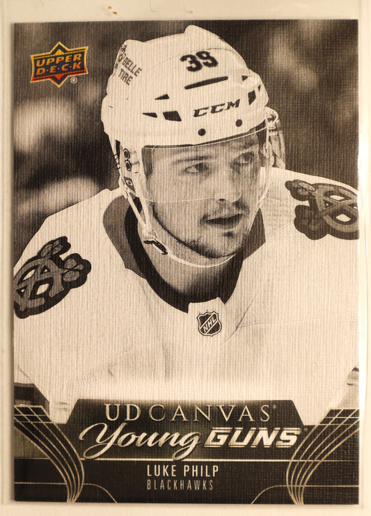 2023-24 UD Series 2 Young Guns Canvas Black C215 Luke Philp Black Hawks