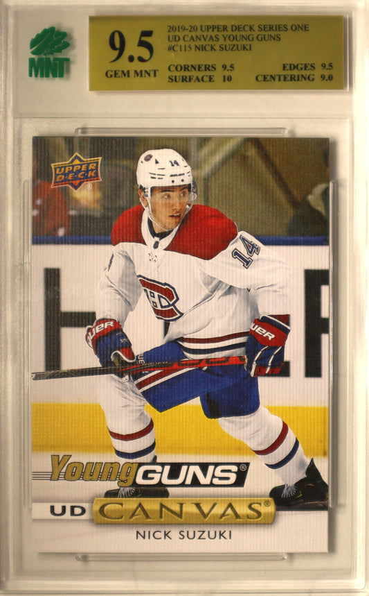 2019-20 Upper Deck Canvas #C115 Nick Suzuki YG GEM MNT 9.5 00000148020