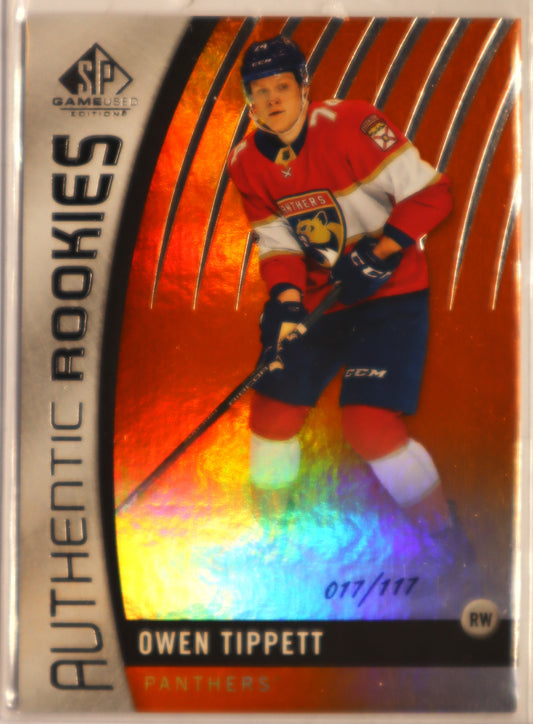 2017-18 SP Game Used Orange Rainbow #105 Owen Tippett 017/117