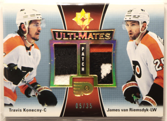 2022-23 Ultimate Collection Ulti-Mates Auto  UTM-VK Patch Travis Konecny/James van Riemsdyk 05/35