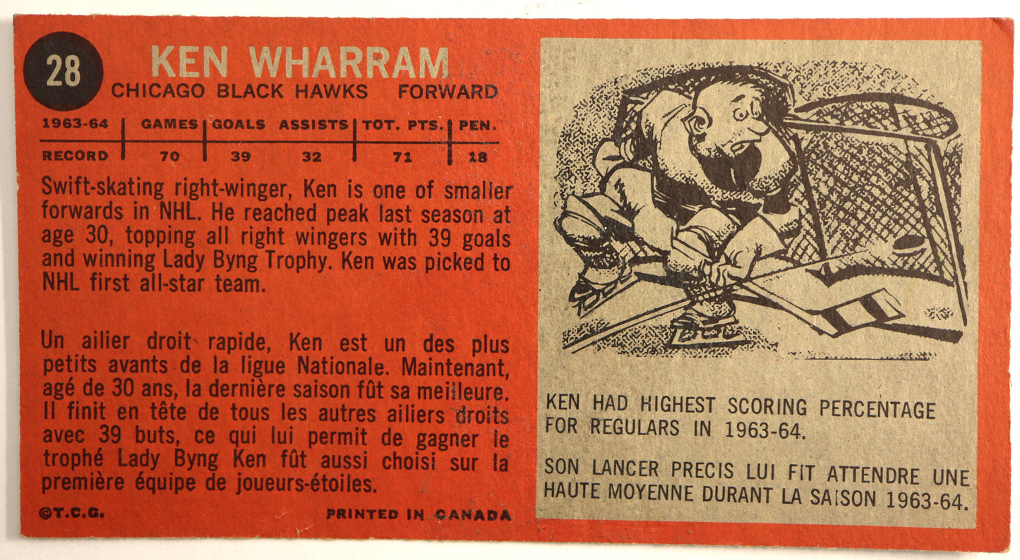 1964-65 Topps #28 Ken Wharram SP