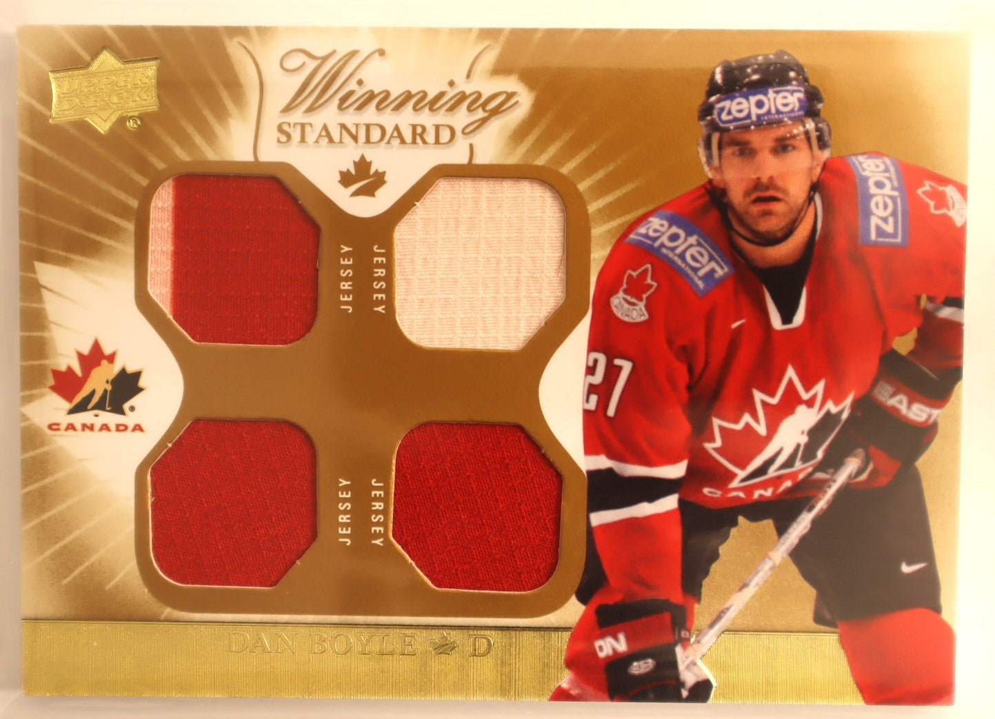 2015-16 Upper Deck Team Canada Master Collection Winning Standard Jerseys #WS-DB Dan Boyle