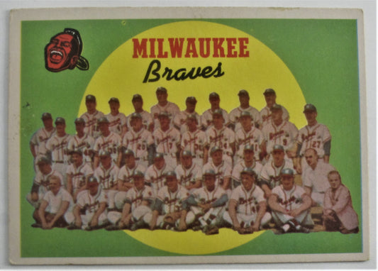 1959 Topps #419 Milwaukee Braves Check List