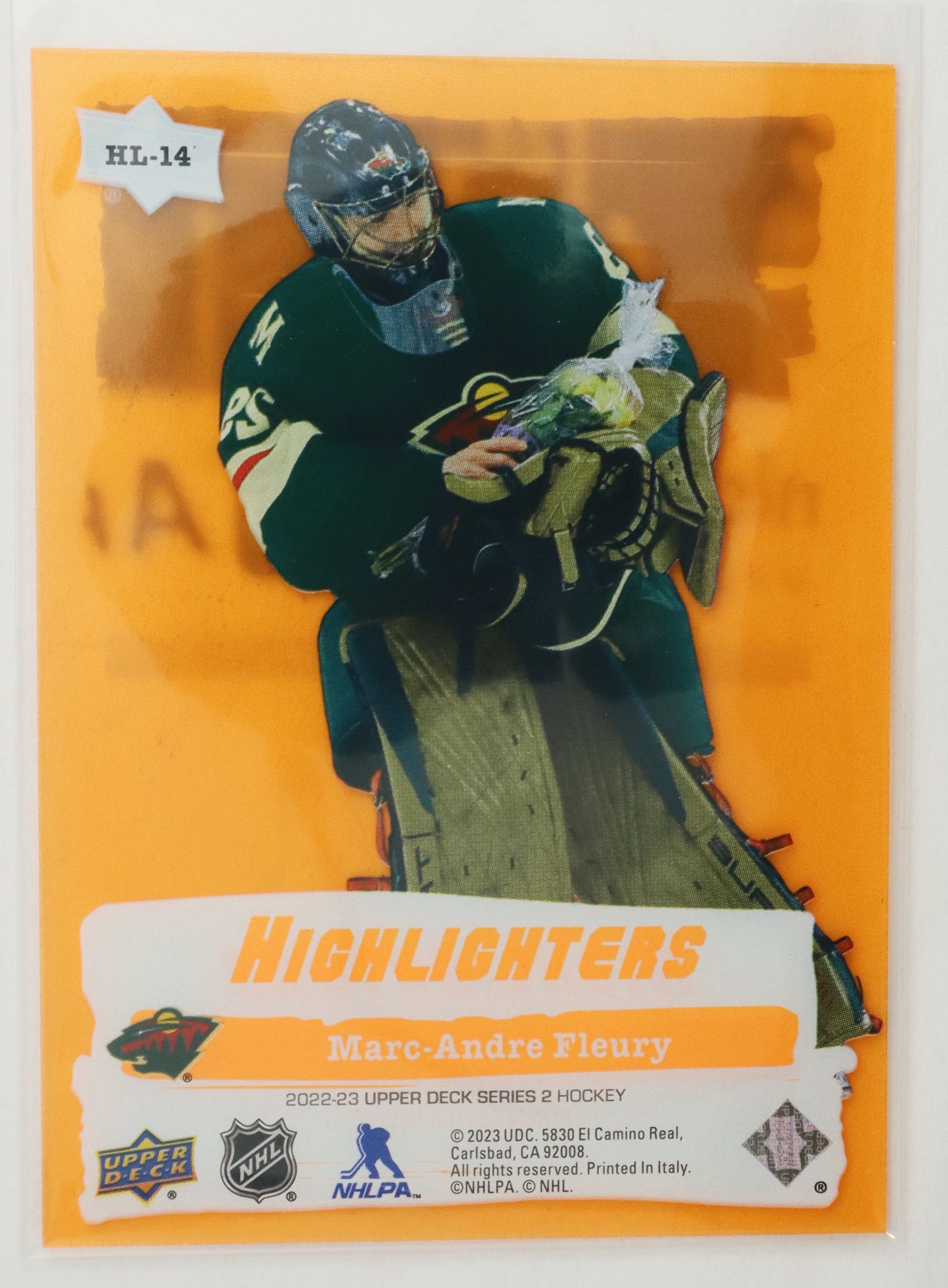 2022-23 UD Series 2 Highlighters Orange HL-14 Marc-Andre Fleury