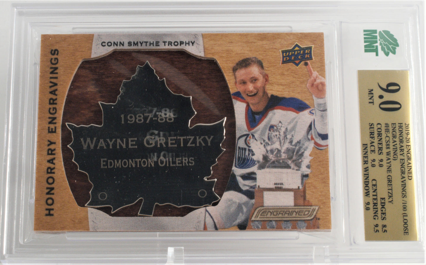 Wayne Gretzky 2019-20 Engrained Honorary Engravings #HE-CS88 091/100 Grade 9 Front view