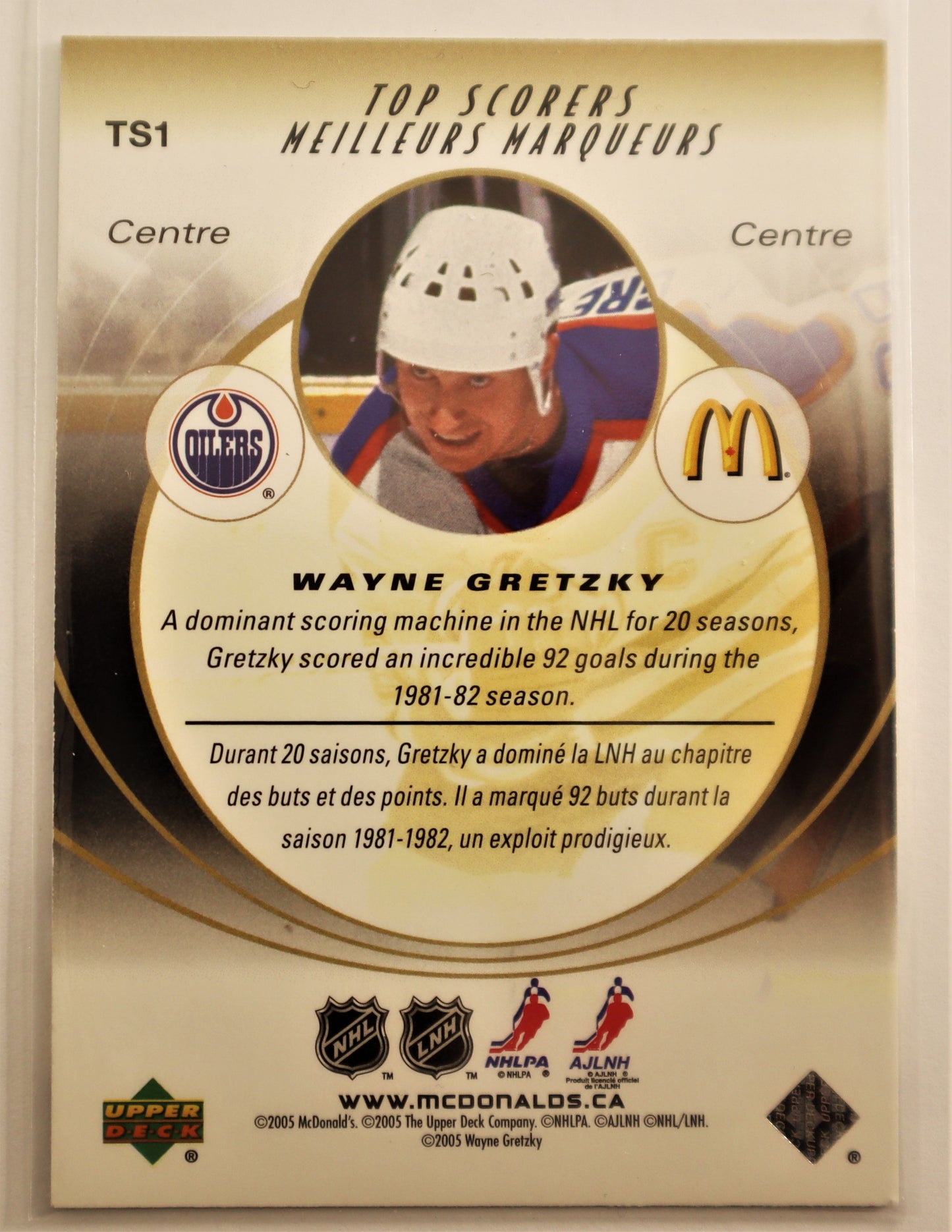 2005-06 McDonald's Upper Deck Top Scorers #TS1 Wayne Gretzky