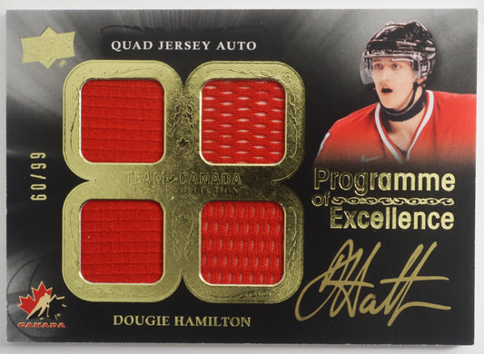 2015-16 Upper Deck Team Canada Master Collection Program of Excellence Quad Jersey Autographs #POE-DH Dougie Hamilton 60/99