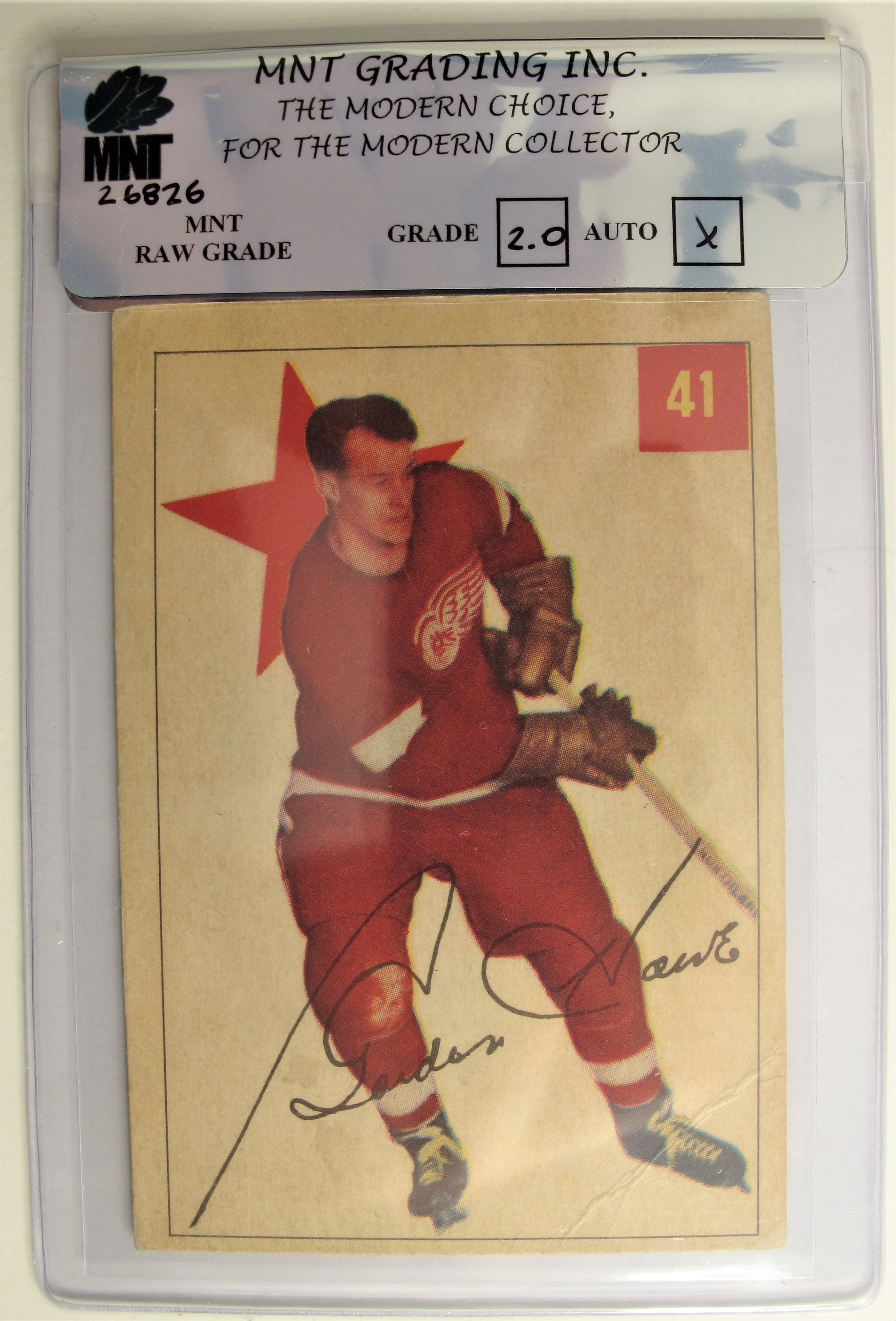 Gordie Howe 1954-55 Parkhurst #41 Grade 2.0 Front view