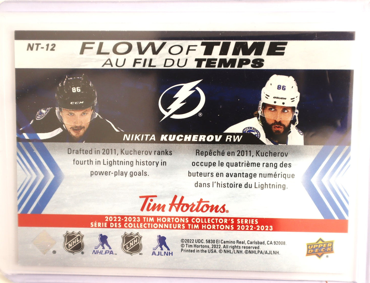 2022-23 Tim Horton's Collector's Series Flow of Time NT-12 Nikita Kucherov