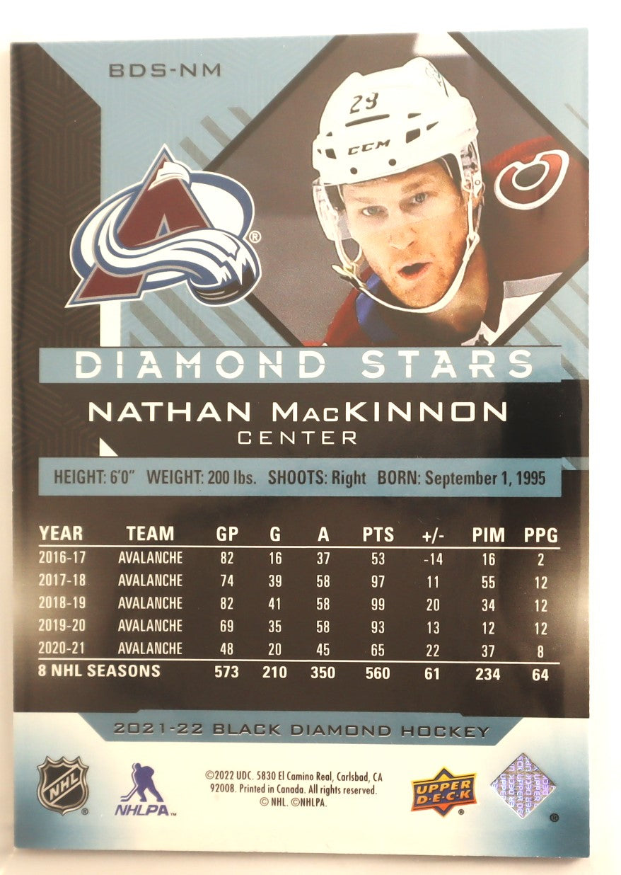 2021-22 Black Diamond Diamond Stars #BDSNM Nathan MacKinnon 037/249