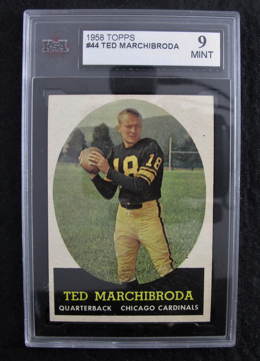 Ted Marchibroda 958 Topps #44  Grade 9.0 Front view