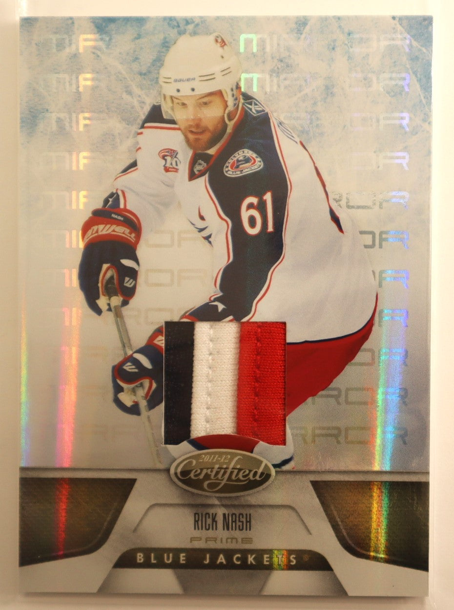 2011-12 Certified Mirror Gold Materials Prime #139 Rick Nash 3-Colour Patch