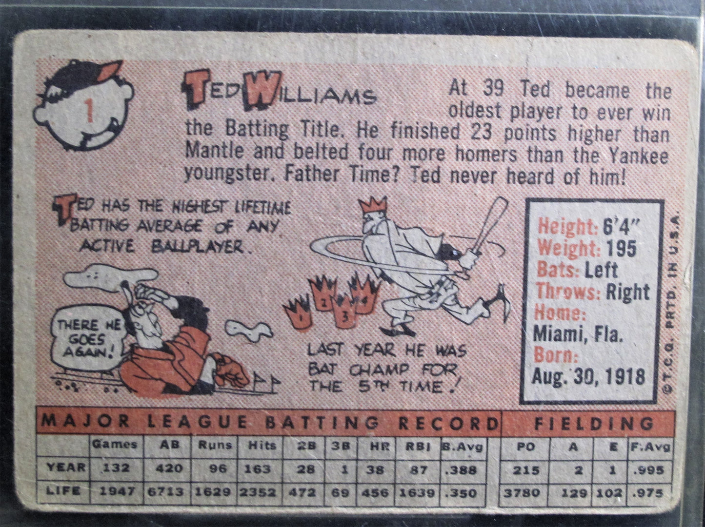 1954 Topps #1 Ted Williams